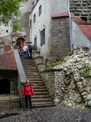 The entrance to Bran castle.